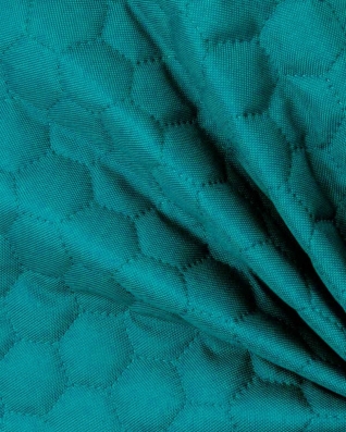 Quilted polyester fabric Oxford 600d pu*2 waterproof honeycomb (906) turquoise 160 cm 1 mb