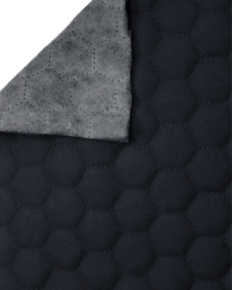 QUILTED POLYESTER FABRIC OXFORD 600D PU*2 WATERPROOF HONEYCOMB (919) NAVY BLUE 160 CM QUILTED POLYESTER FABRIC OXFORD 600D PU*2 WATERPROOF HONEYCOMB (919) NAVY BLUE 160 CM