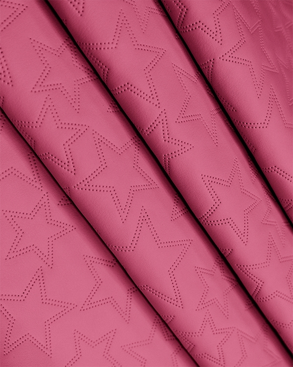 IMITATION QUILTED LEATHER STARS DARK PINK 140 CM 1 MB IMITATION QUILTED LEATHER STARS DARK PINK 140 CM 1 MB