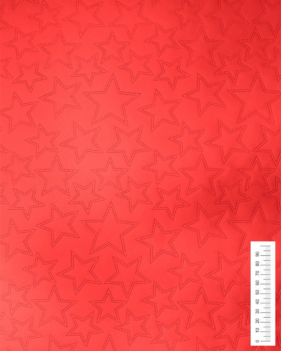 GESTEPPT KUNSTLEDER STERNE ROT 140 CM 1 LM GESTEPPT KUNSTLEDER STERNE ROT 140 CM 1 LM