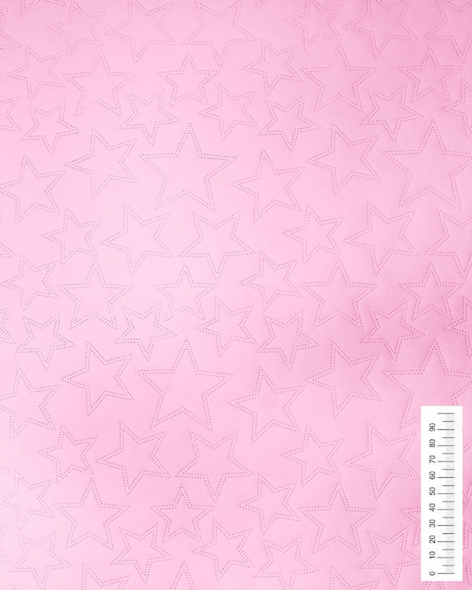GESTEPPT KUNSTLEDER STERNE HELL-ROSA 140 CM 1 LM GESTEPPT KUNSTLEDER STERNE HELL-ROSA 140 CM 1 LM