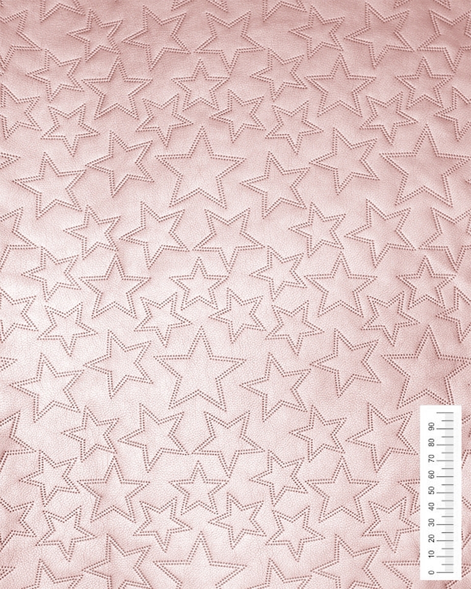 UMĚLÁ KŮŽE PROŠÍVANÝ HVĚZDY PEARL PINK 140 CM 1 M UMĚLÁ KŮŽE PROŠÍVANÝ HVĚZDY PEARL PINK 140 CM 1 M