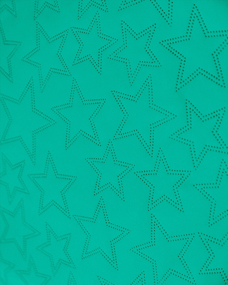 IMITATION QUILTED LEATHER STARS TURQUOISE 140 CM 1 MB IMITATION QUILTED LEATHER STARS TURQUOISE 140 CM 1 MB