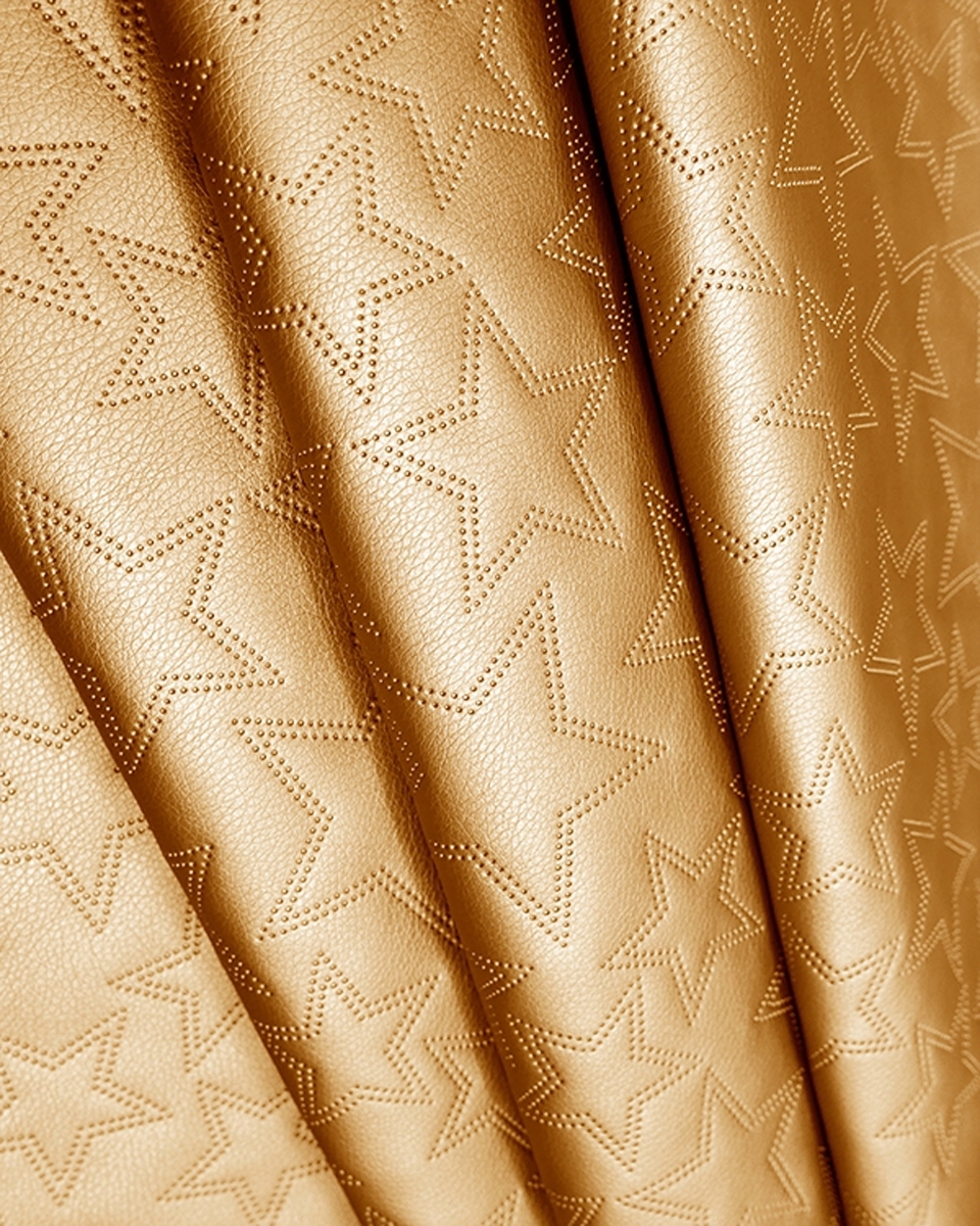 IMITATION QUILTED LEATHER STARS YELLOW GOLD 140 CM 1 MB IMITATION QUILTED LEATHER STARS YELLOW GOLD 140 CM 1 MB