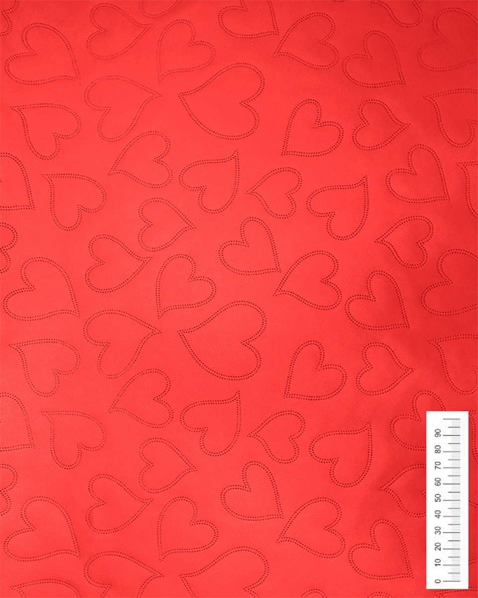 IMITATION QUILTED LEATHER HEARTS RED 140 CM 1 MB IMITATION QUILTED LEATHER HEARTS RED 140 CM 1 MB