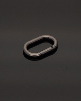 METAL    RING (OVAL) 25/12/4,7 MM CARABINER BLACK NICKEL   WIRE