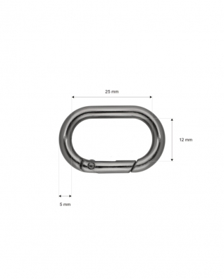METALLRING  (OVAL) SCHÄKEL&nbsp 25/12/4,7 MM SCHÄKEL  SCHWARZNICKEL    DRAHT