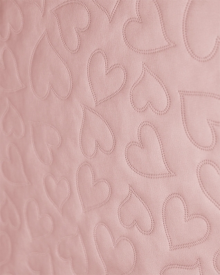 IMITATION QUILTED LEATHER HEARTS PEARL PINK 140 CM 1 MB