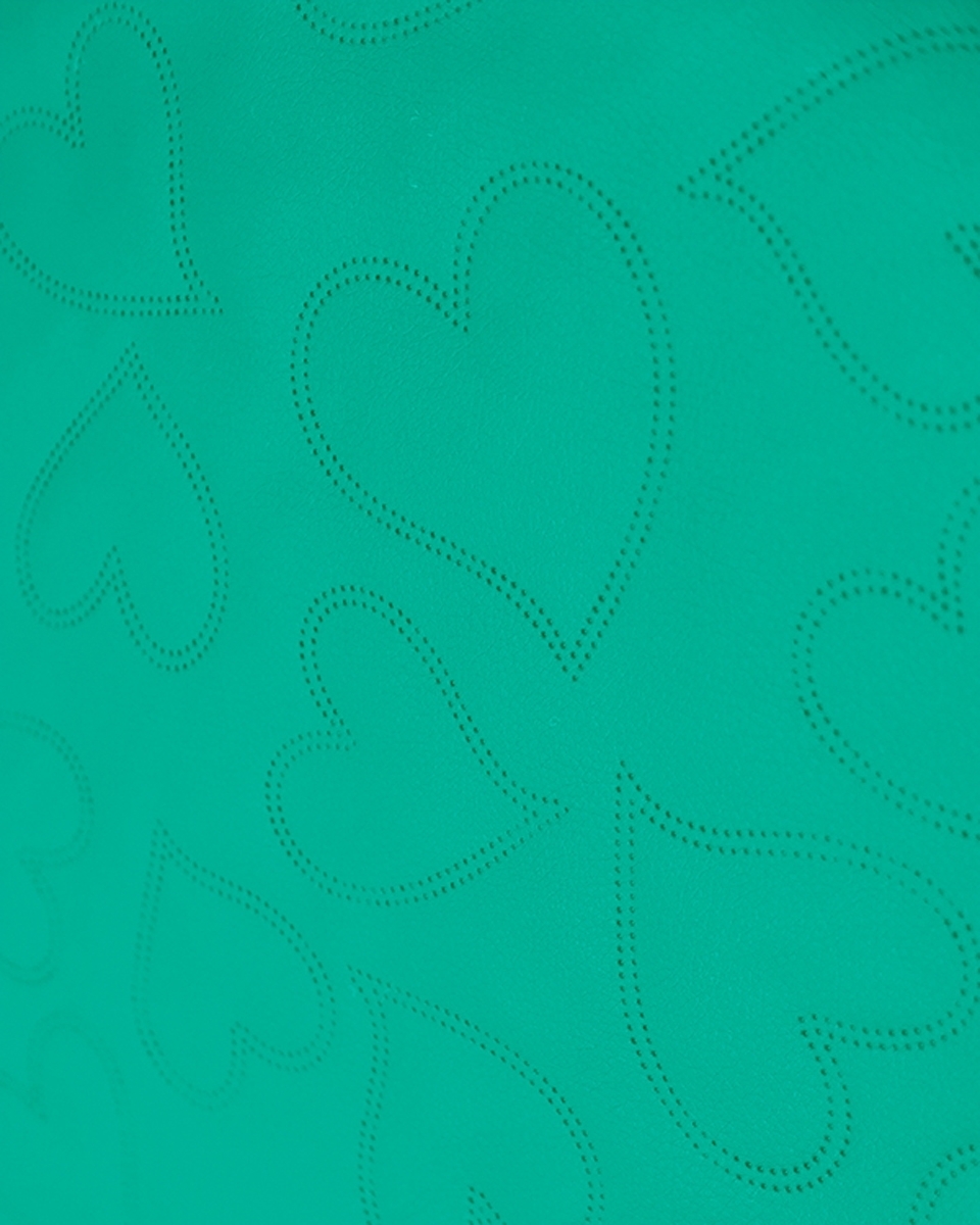 IMITATION QUILTED LEATHER HEARTS TURQUOISE 140 CM 1 MB