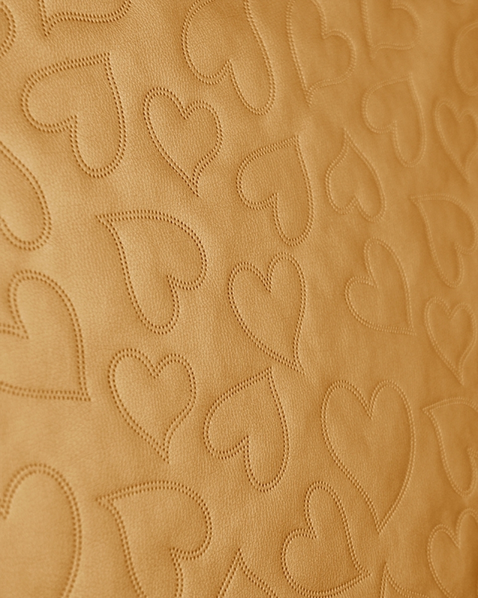 IMITATION QUILTED LEATHER HEARTS YELLOW GOLD 140 CM 1 MB IMITATION QUILTED LEATHER HEARTS YELLOW GOLD 140 CM 1 MB