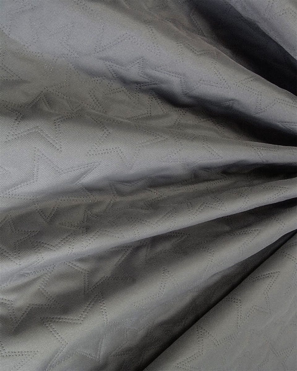 Polyester-steppstoff 600d pu-beschichtet sterne grau 160 cm
