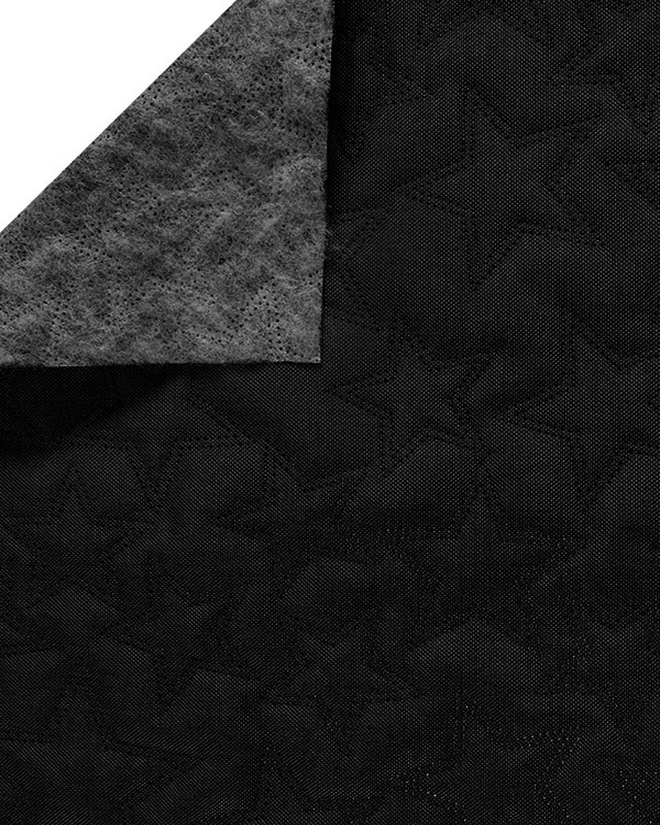 Quilted polyester fabric Oxford 600d pu*2 waterproof stars (580) black 160 cm