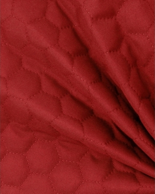QUILTED POLYESTER FABRIC OXFORD 600D PU*2 WATERPROOF HONEYCOMB (620) RED 160 CM