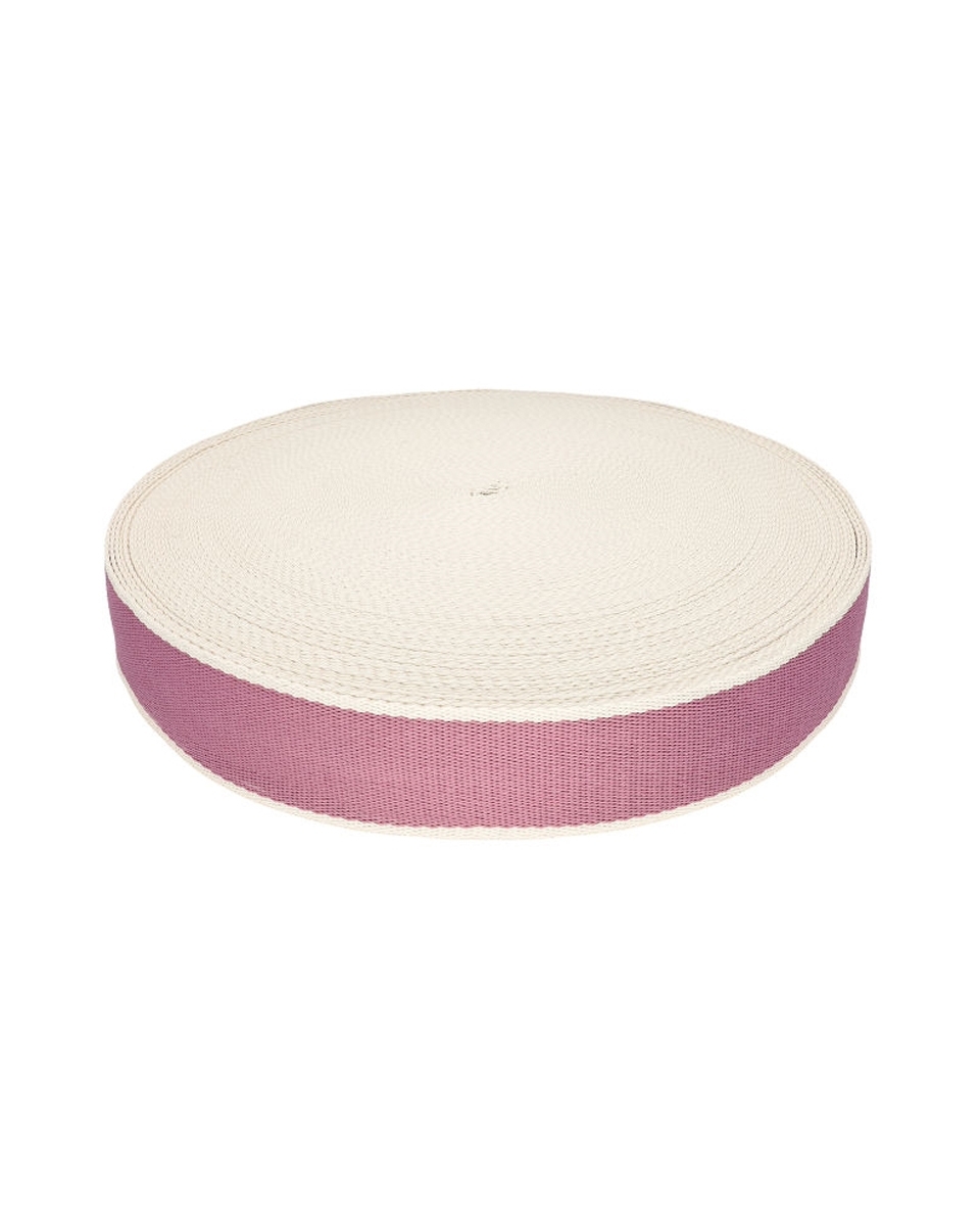 Polycotton webbing 38 mm/1,4 light heather 50 yd Polycotton webbing 38 mm/1,4 light heather 50 yd
