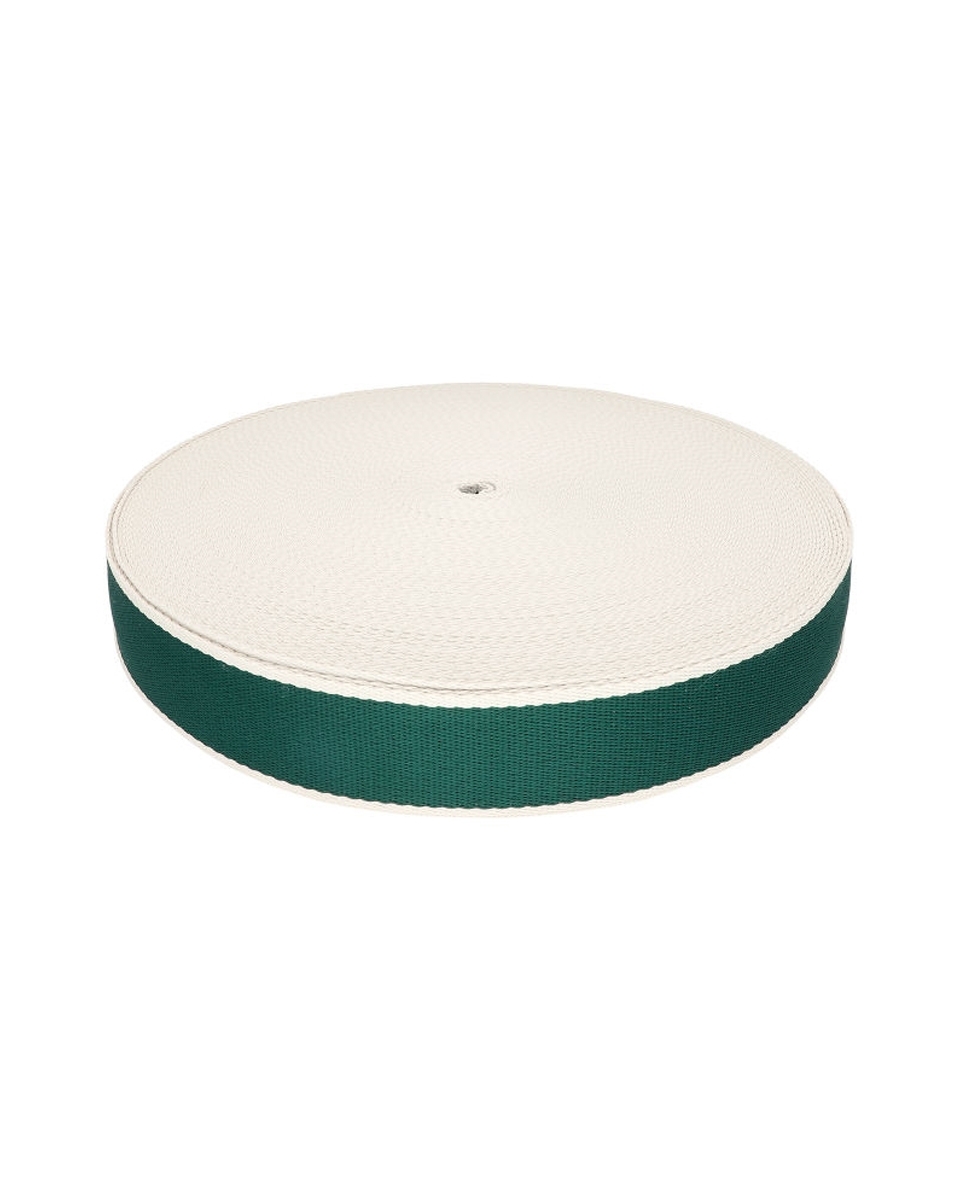Polycotton webbing 38 mm/1,4 dark green 50 yd