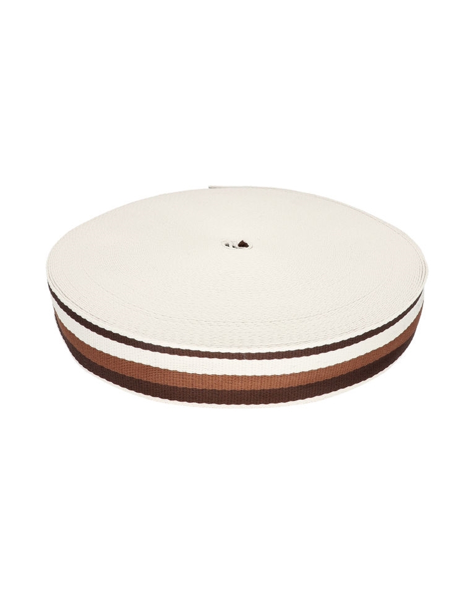 Polycotton webbing 38 mm/1,3 brown 50 yd Polycotton webbing 38 mm/1,3 brown 50 yd