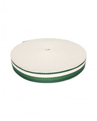 Polycotton popruh 38 mm/1,3 zelená 3T 50 yd