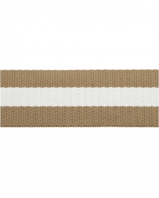 POLYCOTTON POPRUH  1,40 (+/- 0,05) MM (31) BÉŽOVÁ A BÍLÁ 50 YD