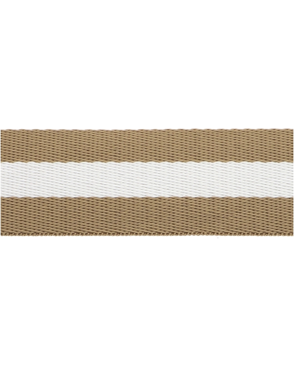 POLYCOTTON WEBBING  1,40 (+/- 0,05) MM (31) BEIGE AND WHITE 50 YD