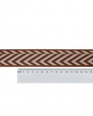 Polycotton webbing 38 mm/2,3 mm (+/-5%) jodła brown  50 yd