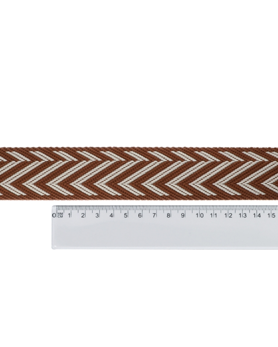Polycotton webbing 38 mm/2,3 mm (+/-5%) jodła brown  50 yd