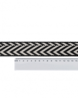 Polycotton webbing 38  mm/2,3 mm (+/-5%) jodła black 50 yd