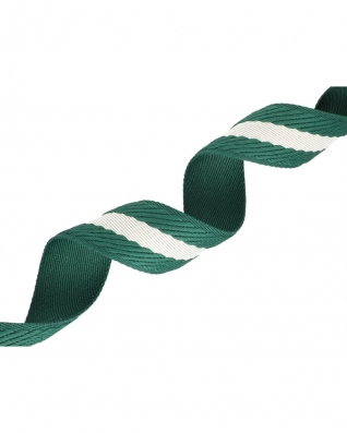 Polycotton popruh 38 mm/2,0 bílá a zelená 50 yd