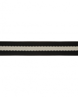Taśma nośna polycotton 2,0 mm 3D paski czarno-beżowa