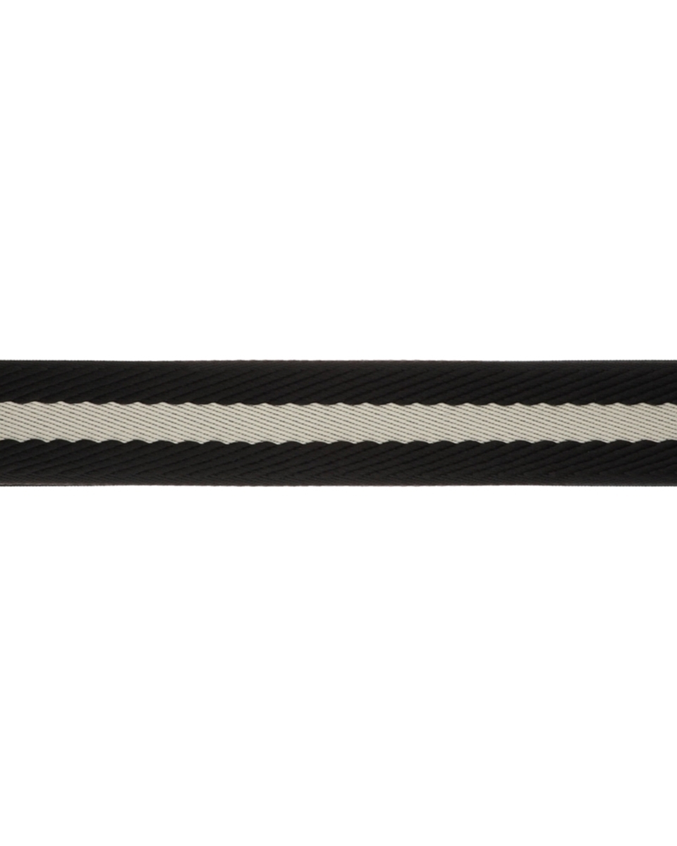 Polycotton webbing 38 mm/2,0 black and beige 50 yd Polycotton webbing 38 mm/2,0 black and beige 50 yd