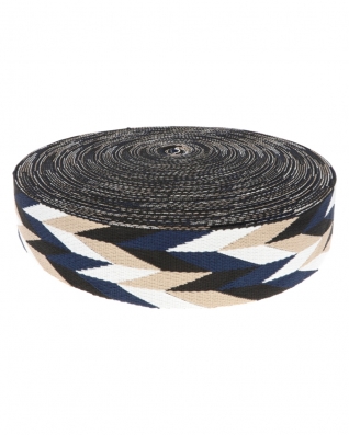 Taśma nośna polycotton  romb granatowa