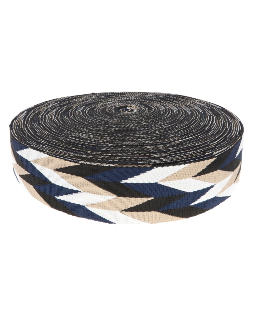 Taśma nośna polycotton  romb granatowa