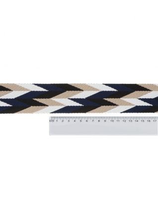 Taśma nośna polycotton  romb granatowa