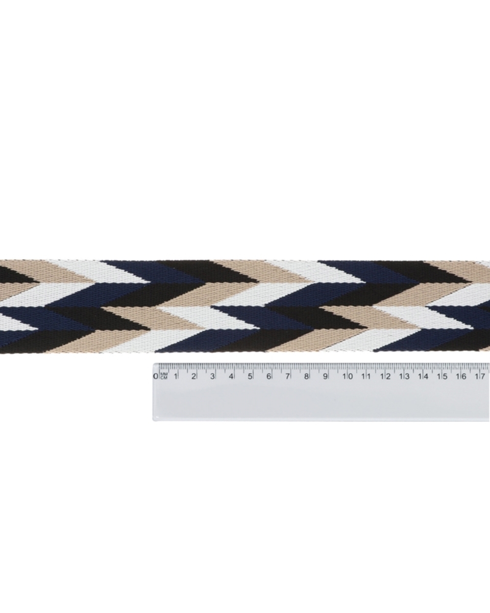 Taśma nośna polycotton  romb granatowa