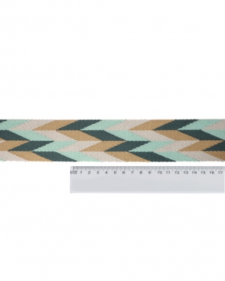 Taśma nośna polycotton  romb zielona