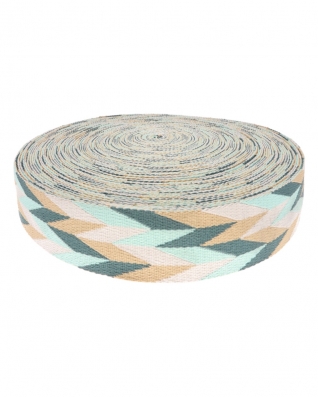 Polycotton tragband 50 mm/2,0 mm (+/-5%) romb Grün  50 yd
