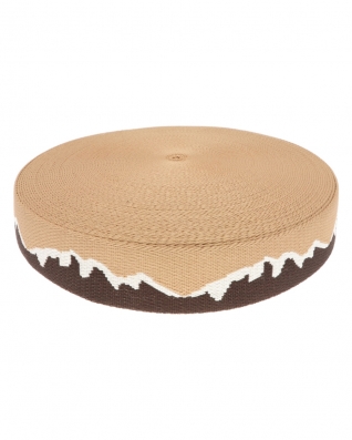 Taśma nośna polycotton  mountain brązowa