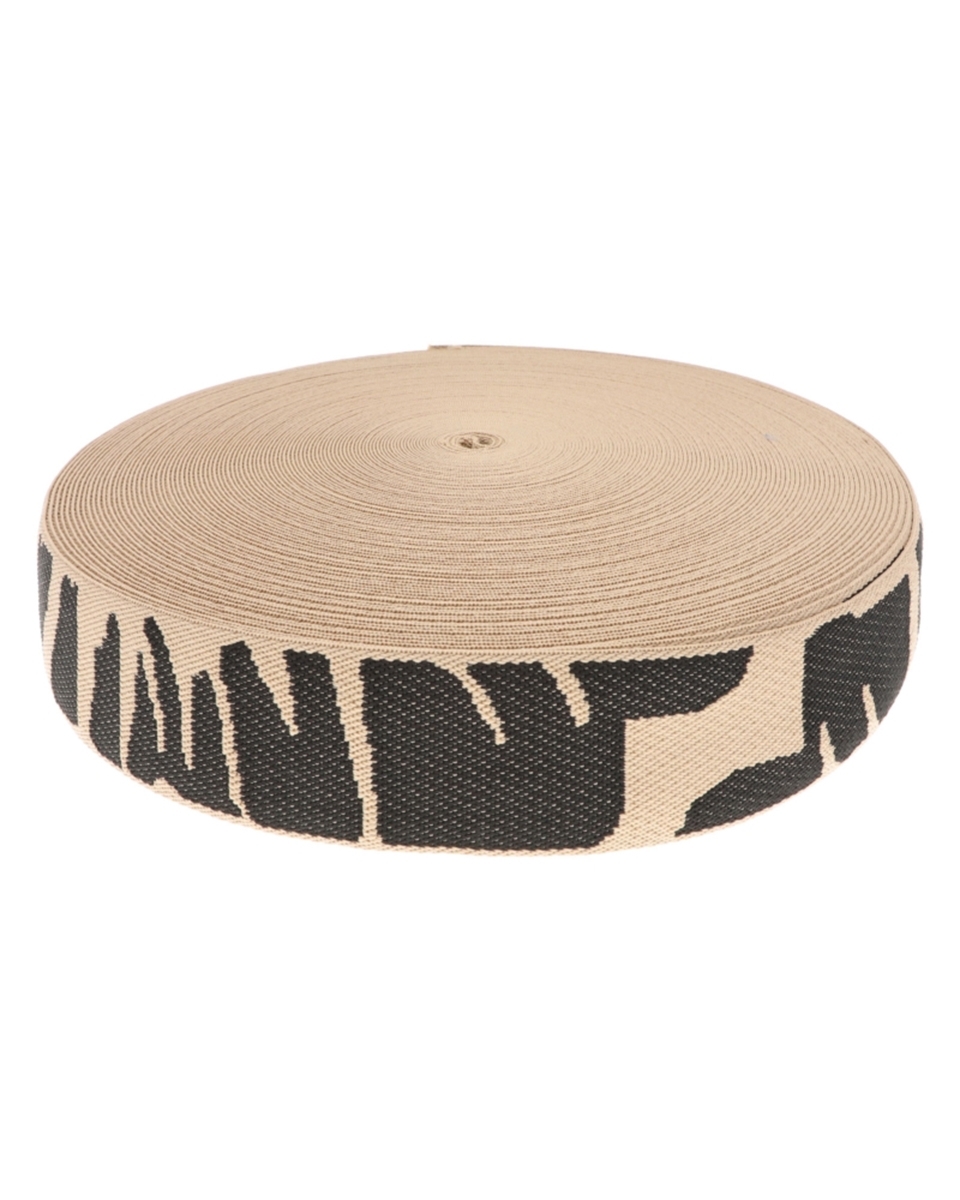 Polycotton webbing 38 mm/1,6 mm (+/-5%) stone brown 50 yd