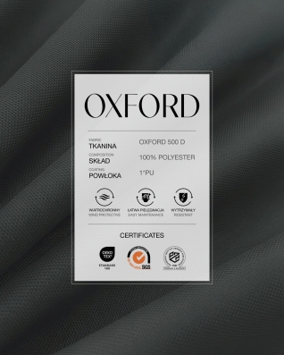 Polyester Oxford Fabric 500D PU (301)  graphite