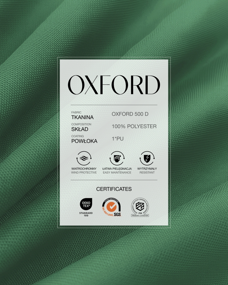 Tkanina poliestrowa Oxford 500D PU (772) szałwia Tkanina poliestrowa Oxford 500D PU (772) szałwia