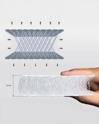 Dzianina dystansowa 3D 1200 g/m2 biała - 3