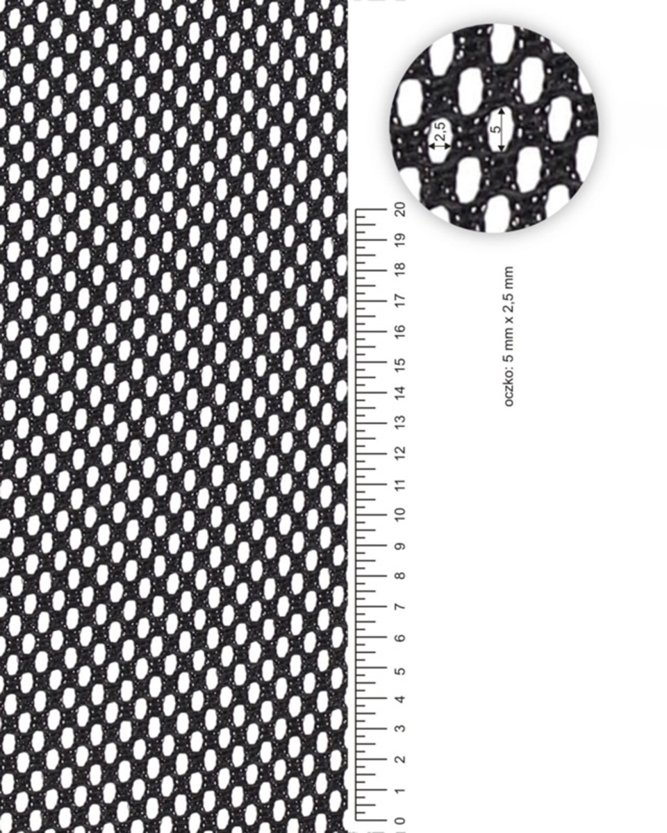 MESH BLACK  290 G/M2 160 CM  50 MB
