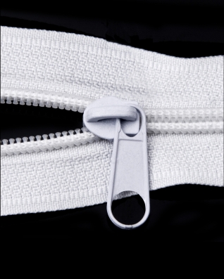 SLIDER FOR NYLON ZIPPER TAPES WITH  CORD 3 NON LOCK WHITE 501 500 PCS