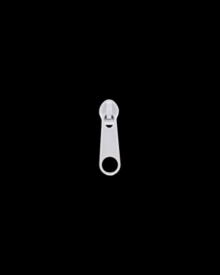 SLIDER FOR NYLON ZIPPER TAPES WITH  CORD 3 NON LOCK WHITE 501 500 PCS