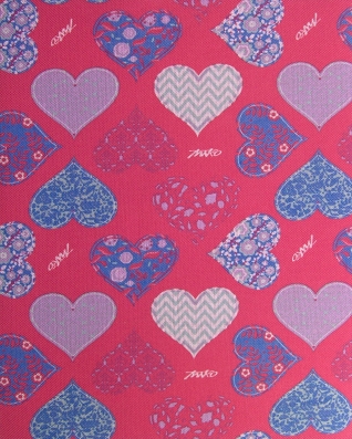 Polyester fabric premium 600d*300d waterproof pvc-f covered hearts 4 150 cm 5 mb