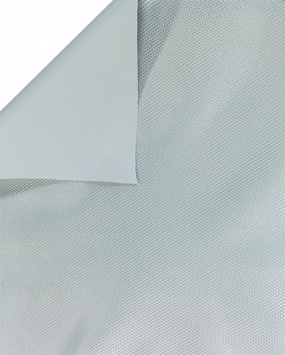Polyester decorative fabric pvc covered silver 148 cm 50 mb