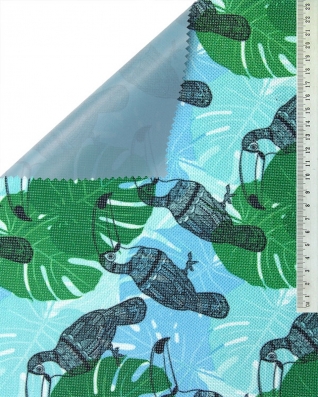 Polyester fabric premium 600d*300d waterproof pvc-f covered toucan 14 150 cm