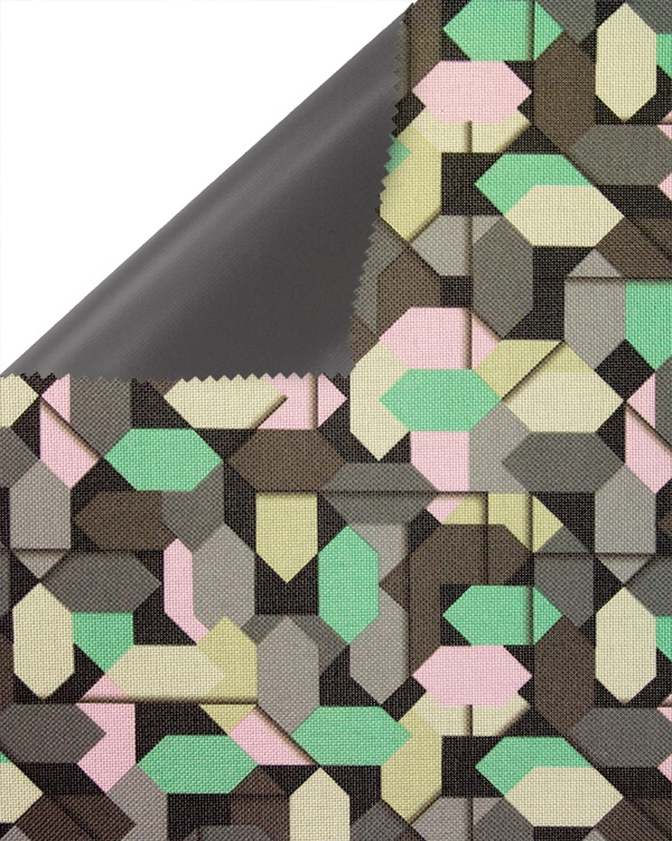 Polyester fabric premium 600d*300d waterproof pvc-f covered geometry 16 150 cm