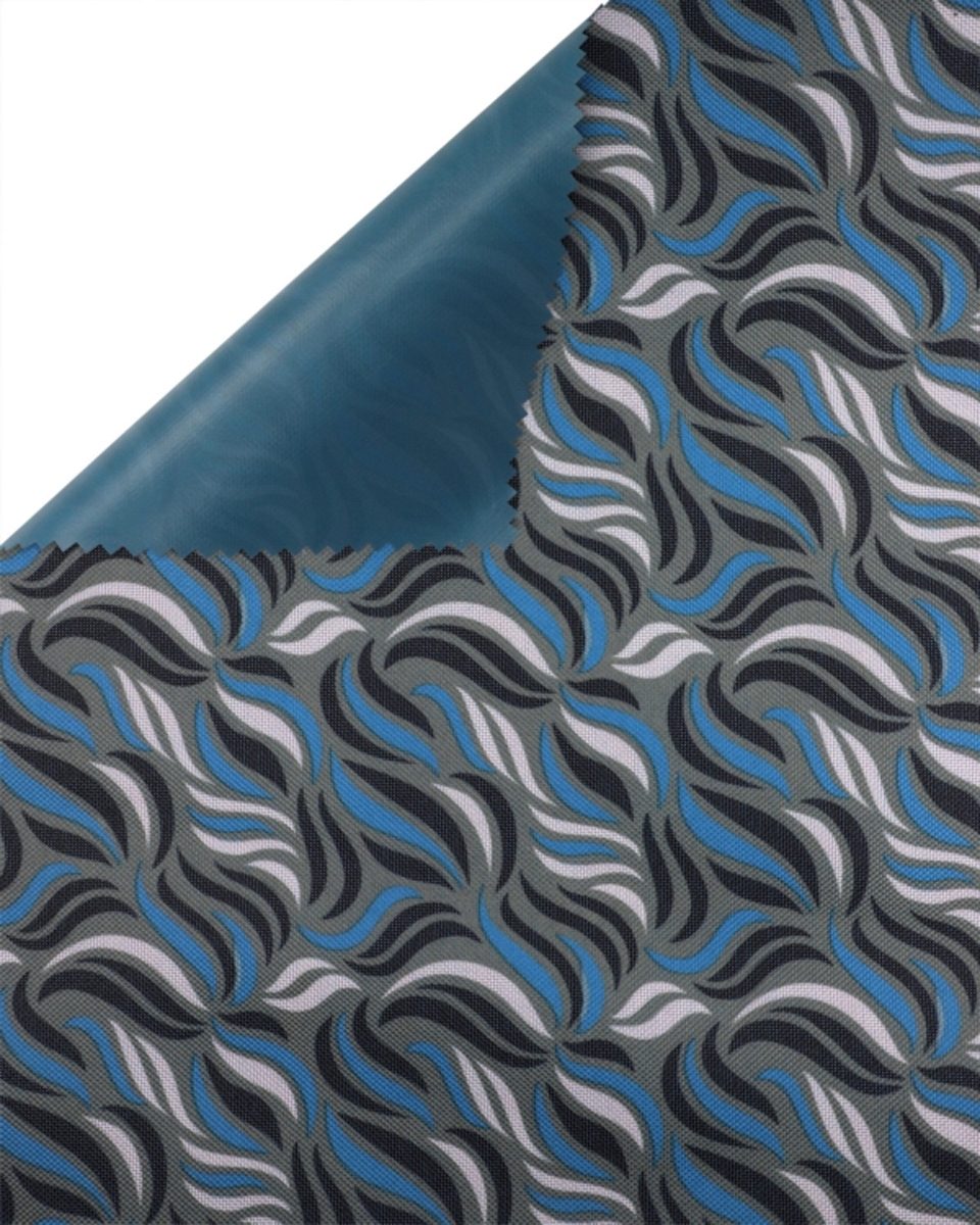Polyester fabric premium 600d*300d waterproof pvc-f covered blue wave 19 150 cm Polyester fabric premium 600d*300d waterproof pvc-f covered blue wave 19 150 cm