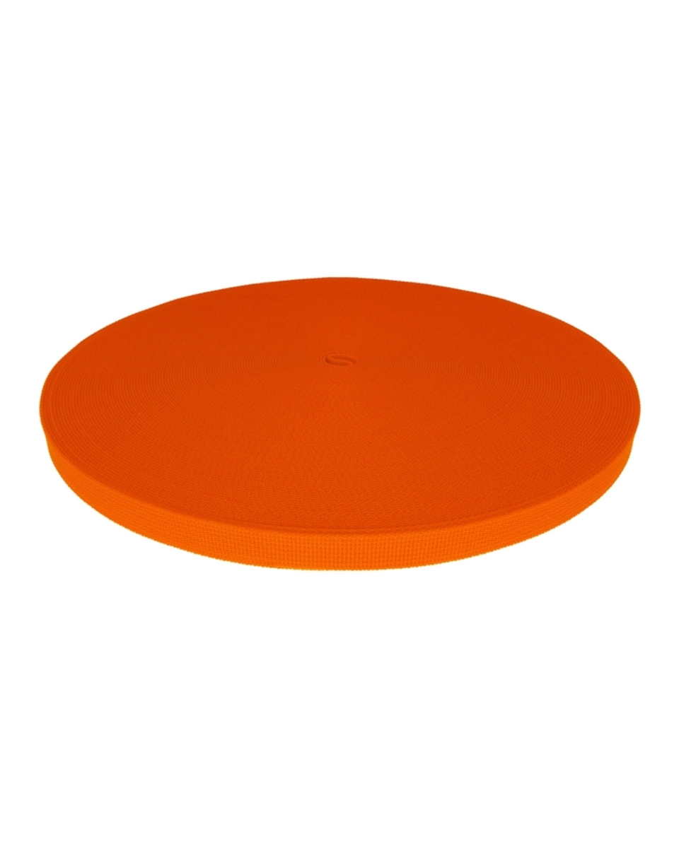 Polyesterový popruh P10 (1002) neonově oranžový