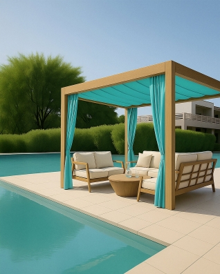 Wasserdichtes Oxford-Stoff 600D PU*2 (026) Himmelblau